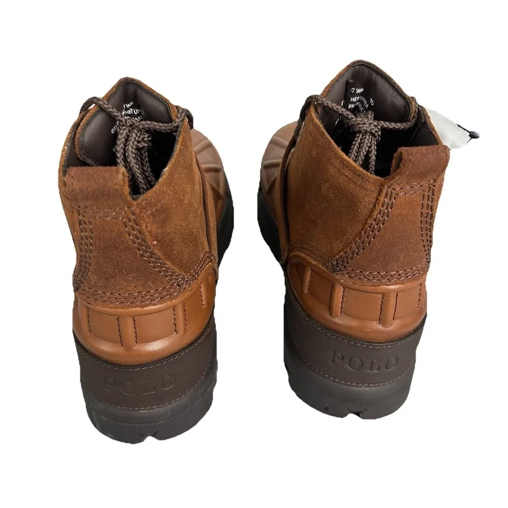 Polo Ralph Lauren Men's Oslo Low Suede Waterproof Leather Boots Size 9 D New